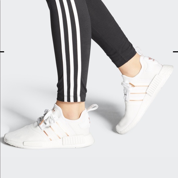 white and rose gold adidas nmd